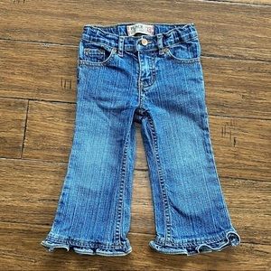Girls 24 month Adjustable Place Ruffle Jeans